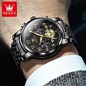 cheap Quartz Watches-New Olevs Brand Trend Fashion Men&#039;S Watches Luminous Chronograph Digital Scale Multifunction Waterproof Simple Quartz Watch Men&#039;S Wristwatch
