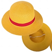 cheap Anime Costumes-One Piece Monkey D. Luffy Anime Cosplay Costume Masquerade Cosplay Suits Masquerade Shirt Hat For Men&#039;s Adults&#039;