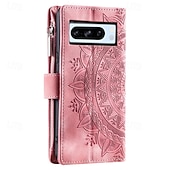 levne Ostatní pouzdra-telefon Carcasă Pro Google Pixel 8 Pro Pixel 8 Pixel 7 Pixel 7 Pro Pixel 6 Pixel 6 Pro Zadní kryt se stojánkem s poutkem na zápěstí Slot pro kartu Retro TPU PU kůže