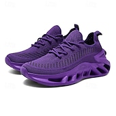 baratos Ténis para Homem-tênis de corrida flyknit respirável vermelho masculino com sola acolchoada leve – ideal para treinos e uso diário