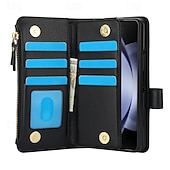 economico Cover Samsung-telefono Custodia Per Samsung Galaxy Piegatura a Z 7 Z Fold 6 Z Fold 5 Z Fold 4 Z Fold 3 Custodia Portafoglio con Supporto Magnetico Cerniera Retrò TPU Pelle PU