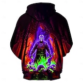 billige Hettegensere-Morder Jason Voorhees Hattetrøje Pullover Halloween 3D Graphic Til Par Herre Dame Voksne Halloween Karneval Maskerade 3D-utskrift Fest Fritid / hverdag