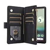 ieftine Alte Carcase-telefon Maska Pentru Pixel 9 Pro Pixel 9 Pro XL Pixel 8 Pro Pixel 8 Pixel 9 Pixel 7 Pixel 7 Pro Capac Spate rezista Fermoar Acceptă încărcarea fără fir Retro TPU PU piele