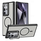 זול מארז סמסונג-טלפון מגן עבור S24 Plus S24 S24 FE S23 S23 Ultra S23 Plus S21 FE S20 FE S25 Ultra מארז כרטיס ארנק עם מעמד מגנטי תמיכה בטעינה אלחוטית רטרו TPU אקרילי PC