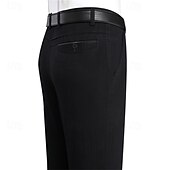 billiga Smal-Herr Kostymbyxor Långbyxor Kinesiska Knappar Ficka Slät Komfort Formell Fest Arbete Mode Klassisk Stil 다크 카키 Ljus kaki Microelastisk