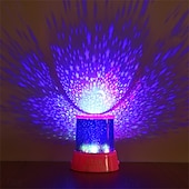 billige Projektorlys og laserprojektor-stjernehimmel projeksjonslampe led fargerik nattlys atmosfære romantisk kreativ gave knapp type tørr batteri type batteri levering inkluderer ikke