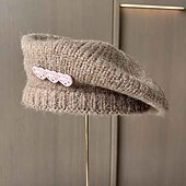 cheap Party Hats-Hats Polyester Beret Hat Floppy Hat Valentine&#039;s Day Casual Holiday Tea Party Ladies Day Elegant Vintage Simple With Bows Pure Color Headpiece Headwear