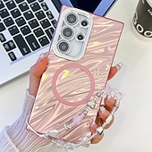 Недорогие Чехлы для Samsung-телефон Кейс для Назначение S24 Ultra S24 Plus S24 S24 ФЭ S23 Ultra А55 А35 А25 А15 5Г A54 S25 Ультра Кошелек для карт Магнитный Поддержка беспроводной зарядки с ремешком на запястье Ретро Покрытие
