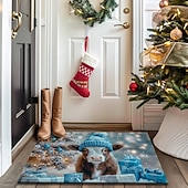 billiga julmattor och julmattor-juldekoration dörrmatta xmas highland cattle köksmatta golvmatta halkfri matta oljesäker matta inomhus utomhusmatta sovrumsinredning badrumsmatta entrématta