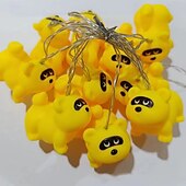 economico Striscie luci a batteria-graziose luci a forma di orso in vinile con suono a led, 1,5 m, 10 led, alimentate a batteria, per interni ed esterni, per natale, matrimonio, compleanno, festa, casa, cameretta dei bambini