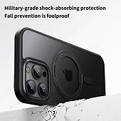 Недорогие Чехлы для iPhone-Магнитный чехол с кольцом-подставкой для iPhone 16e 16 Pro Max 15 Pro Max Plus 15 14 Pro Max Plus 13 12 11 Pro Max – ударопрочная прозрачная задняя крышка с подставкой