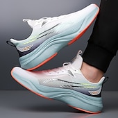 cheap Men&#039;s Sneakers-Men&#039;s Lightweight Breathable White Running Sneakers – Cushioning Athletic Shoes for Outdoor Sports and Fitness