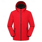 baratos Casacos Leves, Polares &amp; Caminhada-Homens Jaqueta Softshell Jaqueta de Trilha Ao ar livre A Prova de Vento Impermeável Jaqueta corta-vento Jaqueta Puffer Leve Viajar Preto Vermelho Azul Marinho Azul Real Laranja