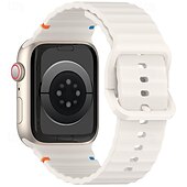 olcso Apple óraszíjak-Sportszíj Kompatibilis valamivel Apple Watch óraszíj 38mm 40mm 41mm 42mm 44mm 45mm 49mm Elasztikus Állítható Szilikon Csere óraszíj mert iwatch Ultra 2 Series 9 8 7 SE 6 5 4 3 2 1