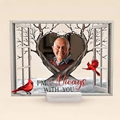 cheap Memorial Gift-Personalized Acrylic Memorial Photo Plaque with Base Custom Memorial Gifts Missing You Photo Frames Plaque I&#039;m Always With You Picture Frame - Memory of Mother Father Grandma Grandpa 20*15cm (8”*6“)