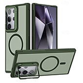 זול מארז סמסונג-טלפון מגן עבור S24 Plus S24 S24 FE S23 S23 Ultra S23 Plus S21 FE S20 FE S25 Ultra מארז כרטיס ארנק עם מעמד מגנטי תמיכה בטעינה אלחוטית רטרו TPU אקרילי PC