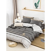 economico Collezione d&#039;elite-Set copripiumino da 4 pezzi, 100% cotone biologico, tessuto morbido e traspirante, include copripiumino e federe per un sonno confortevole.