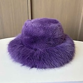 cheap Party Hats-Hats Polyester Bucket Hat Fedora Hat Floppy Hat Christmas Casual Holiday Tea Party Ladies Day Elegant Vintage Simple With Pure Color Splicing Headpiece Headwear