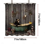 levne Sprchové závěsy-Sprchový závěs s háčky 180cm*180cm (70&quot;*70&quot;) polyester pratelné voděodolné vzor retro vintage pro dekoraci koupelny a vany