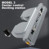 levne Nabíječky do auta-inteligentní dokovací stanice do auta typ-c pd 27w rychlá nabíječka usb extender dokovací stanice napájený splitter pro tesla model 3