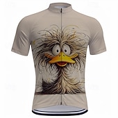 Men's Cycling Jersey Cartoon Short Sleeve Bike Tee Tshirt Top with 3 Rear Pockets Mountain Bike MTB Road Bike Cycling Quick Dry Front Zipper Wicking Sports Blue Khaki Clothing Apparel4