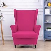 cheap Armchair Cover &amp; Armless Chair Cover-Wingback Chair Cover with Striped Geometric Print Polyester Slipcover Stretchy and Durable Furniture Protector Modern Stylish Chair Cover for Living Room Decor