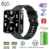 abordables Montres connectées-696 S998 Montre intelligente 2.64 pouce 4G LTE Cellular Montre intelligente téléphone Bluetooth Podomètre Fonction réveille Compatible avec Android iOS Hommes GPS Mode Mains-Libres Caméra IP 67