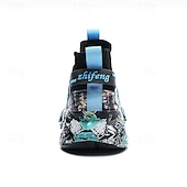 economico Sneakers Casual-sneakers alte da uomo con motivo graffiti – scarpe sportive streetwear colorate con chiusura con lacci, tomaia in mesh traspirante per abbigliamento casual e sportivo