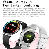 abordables Pulseras inteligentes-696 DA09 Reloj inteligente 1.43 pulgada Pulsera inteligente Bluetooth Podómetro Recordatorio de Llamadas Seguimiento del Sueño Compatible con Android iOS Mujer Hombre Llamadas con Manos Libres
