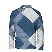 abordables Patrón Geométrico-Hombre Graphic Retazos Sudaderas Sudadera con un cuarto de cremallera Manga Larga Camisa de entrenamiento Escote Chino Diario Artístico Casual Impresión 3D Vacaciones Noche Ropa de calle Estampado
