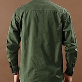 abordables chemises western pour hommes-Homme Cowboy Chemises travail Chemise Western Chemise cargo manche longue Décontractées Tactique Sport &amp; Loisir Sortie Hiver Printemps &amp; Automne Col rabattu Imprimer Vert Véronèse Kaki