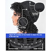 abordables Perruques Synthétiques Sans Bonnet-perruques afro bouclées avec frange pour femmes noires perruque synthétique bouclée crépue résistante à la chaleur pour une fête quotidienne