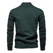 economico maglione pullover da uomo-uomo dolcevita in cotone con collo alto, maglioni lavorati a maglia, casual, business, a coste, per uomo