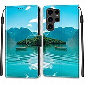 cheap Samsung Cases-Phone Case For S24 Ultra S24 Plus S24 S23 S22 S21 S20 Ultra Plus FE A55 A35 A25 A15 5G A14 A34 A54 A73 A53 A33 A72 Back Cover with Stand Holder with Wrist Strap Card Slot Retro TPU PU Leather