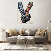 preiswerte Pop-Ölgemälde-Straßenkunst-Ölgemälde, handgefertigt, abstrakt, Straßenarthritis-Gemälde auf Leinwand, Pop-Art, strukturiertes Ölgemälde, handgemalt, Pop-Art, moderne Wandkunst, handgemaltes Kunstwerk für