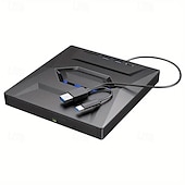 Недорогие Компьютер и офис-внешний привод компакт-дисков и DVD-дисков USB 3.0/type-c с разъемом SD/TF и USB 3.0, оптический привод DVD-RW, устройство для записи и чтения компакт-дисков, ноутбук, проигрыватель VCD