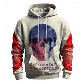 abordables Sudaderas y Hoodies de Halloween-Hombre Graphic Oscuro Sudadera Sudaderas Sudadera Manga Larga Sudadera con capucha Con Capucha Vacaciones Impresión 3D Vacaciones Deporte Noche Beige Estampado Invierno Primavera &amp; Otoño Diseñador