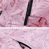baratos Fleece &amp; Casacos 3 em 1-Mulheres Jaqueta Softshell Jaqueta de Trilha Quebra-Vento de Trilha Inverno Ao ar livre Botânico floral Prova-de-Água A Prova de Vento Bolso Múltiplo Zíper Frontal Jaqueta leve Zip Completo Campismo