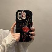お買い得  iPhone用ケース-電話 ケース 用途 iPhone 15 プロマックスプラス iPhone 15 Pro Max iPhone 14 13 12 Pro Max Plus iPhone 13 Pro Max iPhone 12 Pro Max iPhone 11 Pro Max バックカバー スタンド付き 耐衝撃 レトロ風 TPU プラッシュ