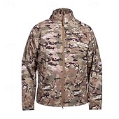 preiswerte Fleece &amp; 3 in 1 Jacken-Herren Outdoorjacke Soft Shell Jacke Wanderjacke Winter Draussen Patchwork warm Fleece-Futter Wasserdicht Windundurchlässig Vliesjacken Warme taktische Jacke Voller Reißverschluss Klettern Camping