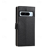 abordables Coques autres téléphones-téléphone Coque Pour Pixel 9 Pro Pixel 9 Pro XL Pixel 8 Pro Pixel 8 Pixel 7 Pixel 7 Pro Pixel 6 Pixel 6 Pro Coque Arriere Avec Support fermeture Éclair avec lanière Rétro TPU faux cuir
