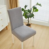 abordables Funda para silla de comedor-Funda elástica para silla de comedor, funda para silla de comedor con respaldo alto, funda para silla de hotel para banquete de boda, funda para silla de jacquard lisa, funda elástica para silla