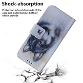 levne Pouzdra pro iPhone-telefon Carcasă Pro iPhone 16 Pro Max Plus iPhone 15 Pro Max Plus iPhone 14 13 12 11 Pro Max Plus Mini SE Zadní kryt se stojánkem Magnetické Slot pro kartu Tygr Retro TPU PU kůže