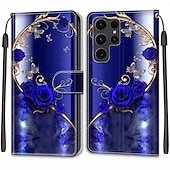 cheap Samsung Cases-Phone Case For S24 Ultra S24 Plus S24 S23 S22 S21 S20 Ultra Plus FE A55 A35 A25 A15 5G A14 A34 A54 A73 A53 A33 A72 Back Cover with Stand Holder with Wrist Strap Card Slot Retro TPU PU Leather