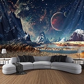 cheap Forest Tapestry-Mistry Forest Hanging Tapestry Magical Nature Green Tree Rainforest Landscape Wall Art Large Tapestry Mural Decor Photograph Backdrop Blanket Curtain Home Bedroom Living Room Decoration