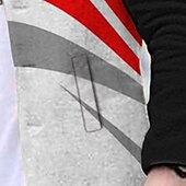 billiga lättviktsrock för män-Herr Vinterkappa Rock Kappa Dagliga kläder Semester Med fickor Mönster Framficka Höst vinter Geometrisk Streetwear Sport Nedvikt Normal Gul Rubinrött Blå Grön Jacka