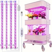 baratos Luz LED Ambiente-LED espectro completo planta crescer luz luz solar lâmpada de crescimento USB 5 V para plantas de interior gabinete estufa vegetal 1/2/4 peças (prateleira não incluída)