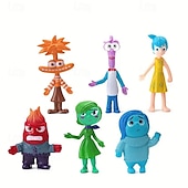 cheap Dolls, Playsets &amp; Stuffed Animals-Inside Out Movie 6-Piece PVC Figure Set - Collector&#039;s Articulated Joy Fear Anger Sadness Character Statues for Display &amp; Party Decor - Ideal for Teens 14+