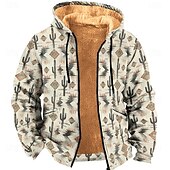 economico felpe 3d da uomo-Per uomo Felpa con cappuccio Felpe Felpa Felpa con cappuccio Stampa 3D Cammello Autunno inverno progettista