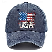 economico Cappellino da baseball da uomo-Per uomo Cappellino da baseball Cappello da sole Cappello da camionista Nero Blu marino scuro Cotone Regolabile Di tendenza Da tutti i giorni Festival Pop art Modello Bandiera Casual / quotidiano
